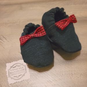 Baby Red Plaid Shoes
